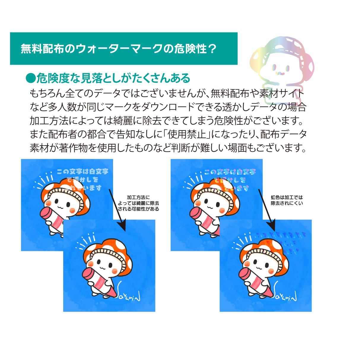 あなただけのウォーターマーク・透かしつくります 自分だけのウォーターマークで転載や無断使用を予防しませんか？ イメージ4