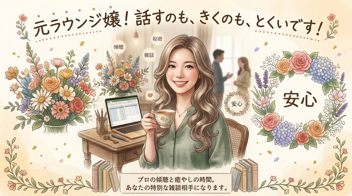 老若男女問わずコミュニケーションを重視します 〜元ラウンジ嬢の私だから叶えられる貴方との楽しいひととき〜 イメージ1