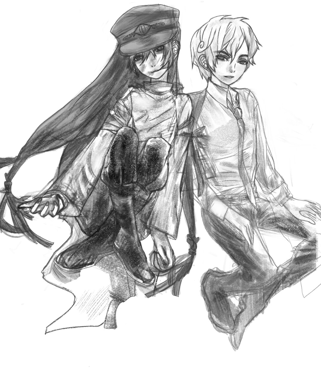 一枚絵イラスト描きます モノクロイラストを受け止めてよ イメージ3