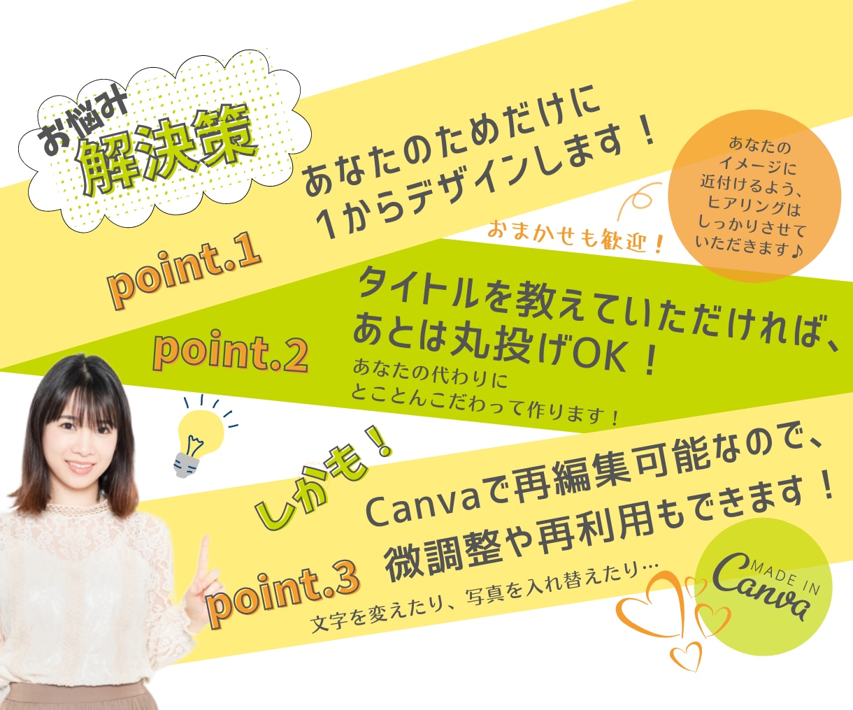 女性向けのポップでかわいいアイキャッチ作ります WordPressブログをオシャレに！Canvaで再編集可能 イメージ3
