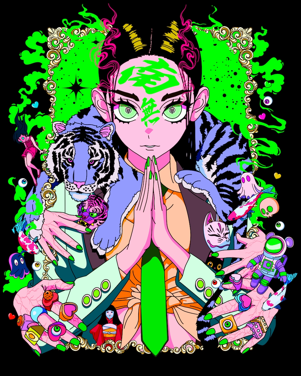 目を引くポップでオシャレな一枚絵作成します ジャケット/装画/広告/ポスター/MVなどにおすすめ！ イメージ8