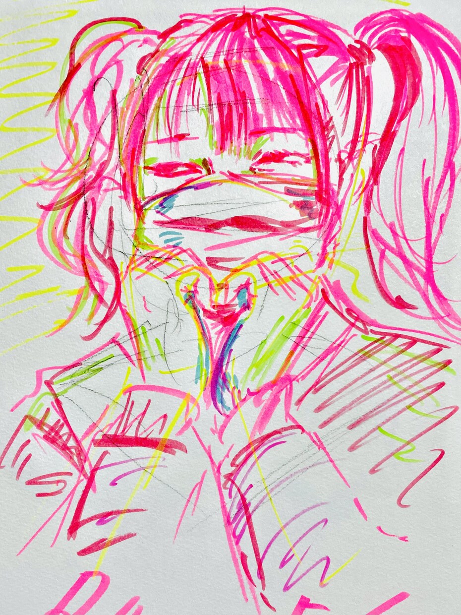 アナログのイラストを描きます 個性的で色鮮やかなイラストが好きな人へ！ イメージ4