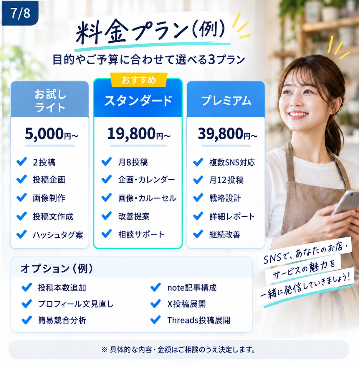 SNS運用を企画から投稿制作・改善まで支援します SNS投稿のお悩み、まとめて解決します イメージ7