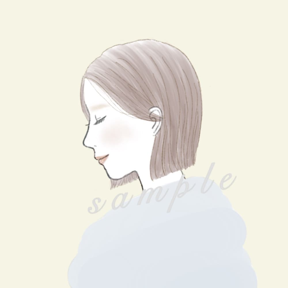 オシャレな横顔イラストアイコンお描きします インスタ・Twitter・ブログなどのアイコンをお作りします イメージ5
