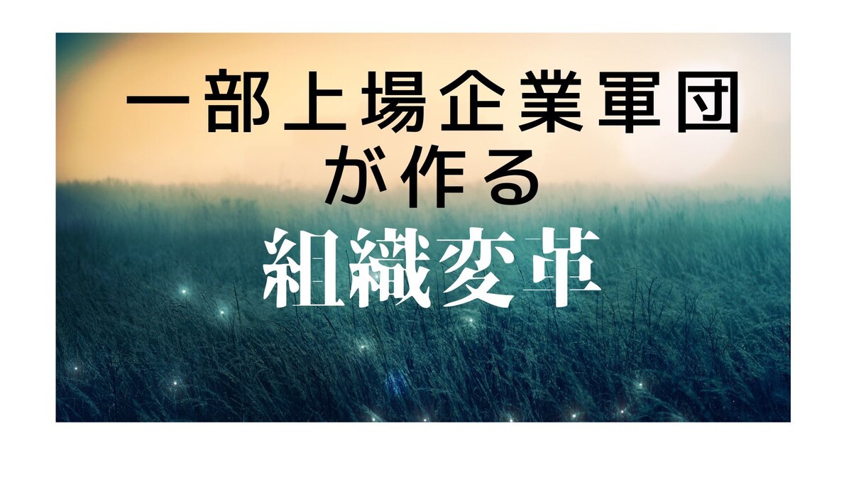 事業拡大のための組織変革の方法を指南します 組織文化を変革し、事業を伸ばしたい経営者・管理職の皆様へ！！ イメージ1