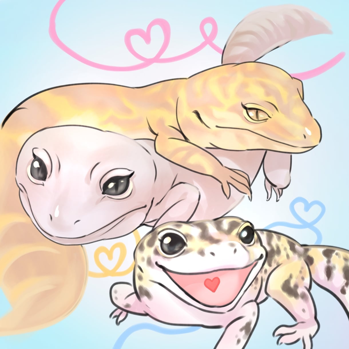 大切な家族、お描きします 家族の似顔絵お描きします！爬虫類でも喜んでお描きします！ イメージ2
