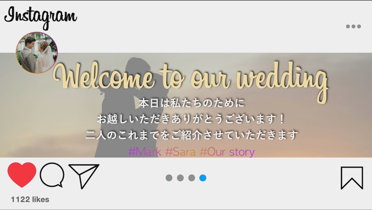 インスタ風♡結婚式プロフィールムービーを製作します おふたりの軌跡を、いまどきのおしゃれな動画でゲストにお届け♡ イメージ2