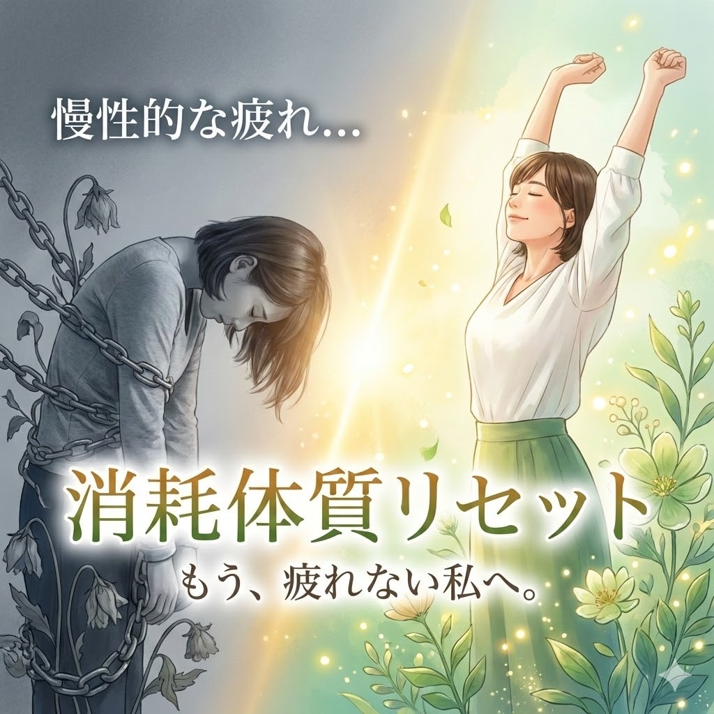 消耗体質リセット。疲れやすい自分を卒業します 守るだけではなく、疲れにくい状態へ再設計 イメージ1