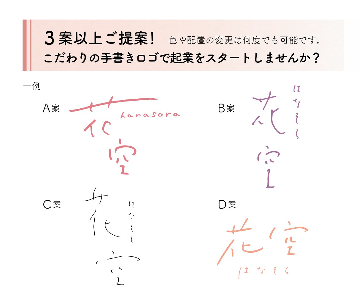 やわらかでナチュラルな手書き文字ロゴ作成します 起業や副業で活躍したい、そのわくわくをカタチに♪ イメージ4
