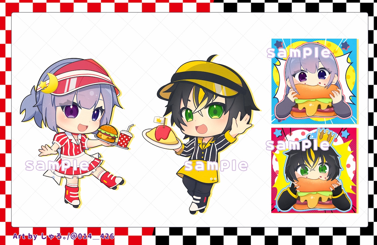 商用OK！ミニキャラ /SDキャラお描きします 男性ライバー、女性ライバー共にご依頼頂いております！ イメージ7