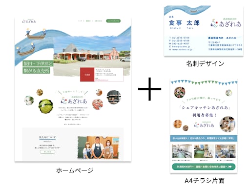 ホームページ・名刺・チラシの3点セットを制作します 農業・漁業・飲食店向け!!どんな悩みもまるっとお任せください イメージ3
