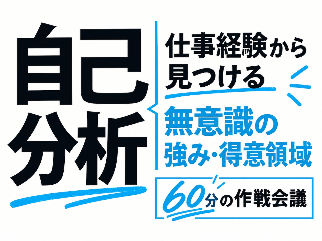 自己分析で無意識の強み・得意領域の仮説を発見します 経験3年以上｜業務を分解し、ついやる行動を言語化 イメージ1