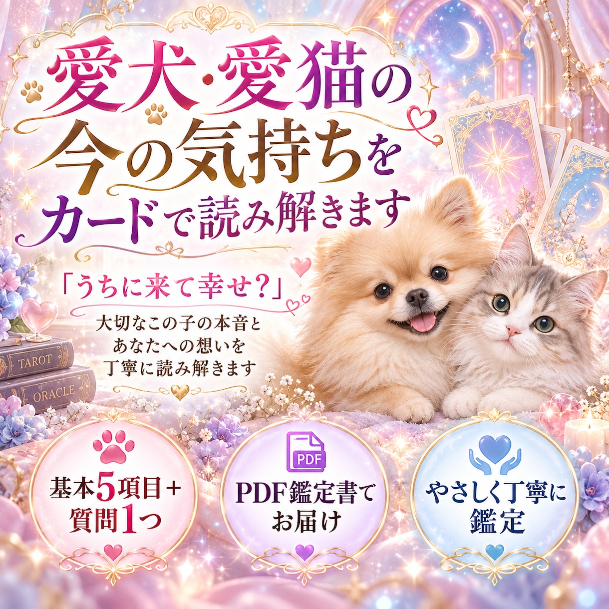 愛犬・愛猫の本音と想いを読み解きます 「うちに来て幸せ？」言葉にならない気持ちを丁寧にお届け イメージ1