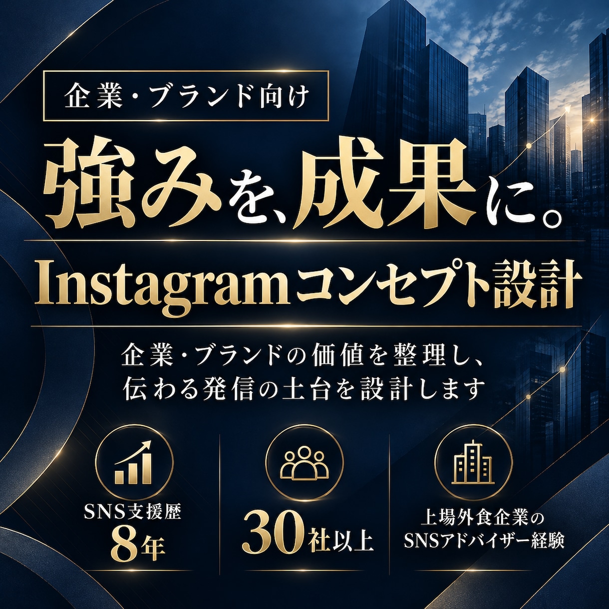 強みを、成果に。インスタコンセプトを設計します 上場企業のSNSアドバイザー経験｜SNS支援8年・30社以上 イメージ1