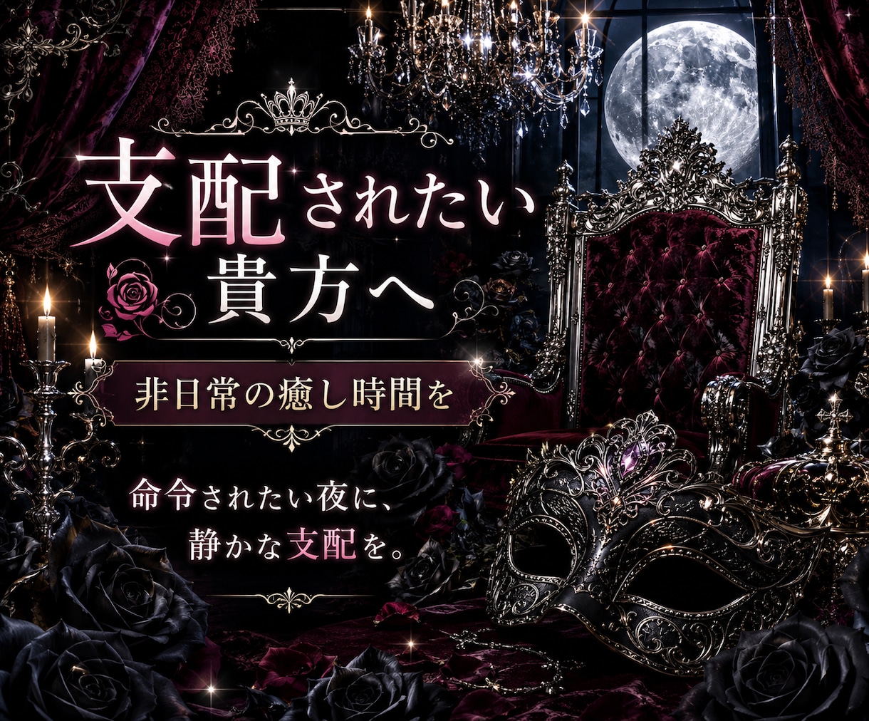 支配されたいあなたへ、非日常の癒し時間を提供します 命令されたい夜に、静かな支配を。NGなし。 イメージ1