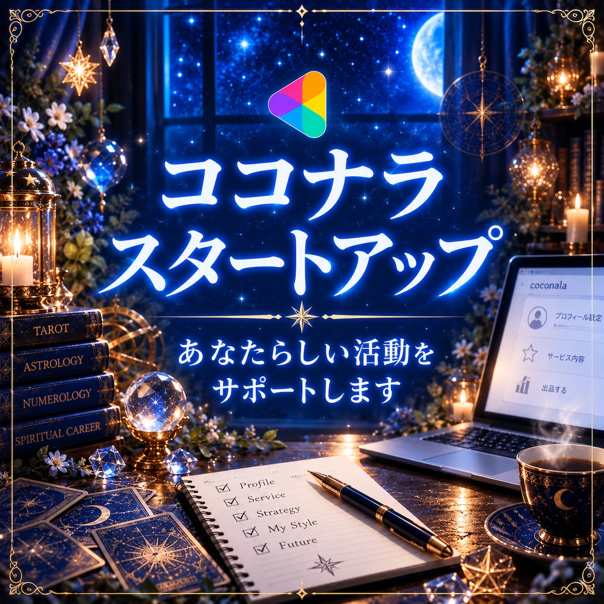 ココナラ占いのスタートを丁寧にサポートします 初心者歓迎！プロフィール・サービス作りを一緒に整えます イメージ1