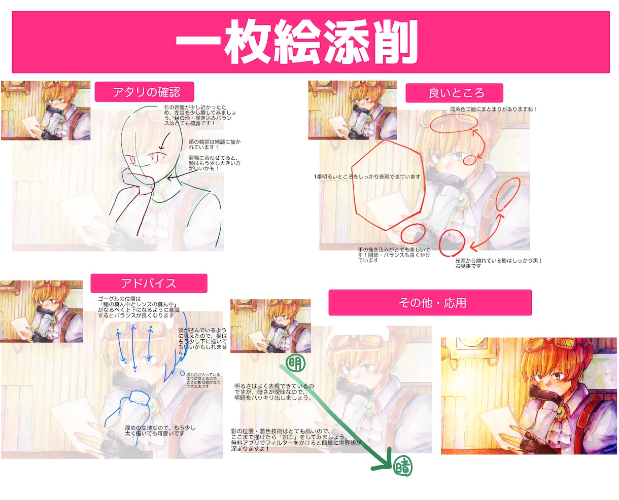 初心者様も大歓迎❗️画力向上を手伝います 必ず上達！デジタル絵アナログ絵OKです イメージ1