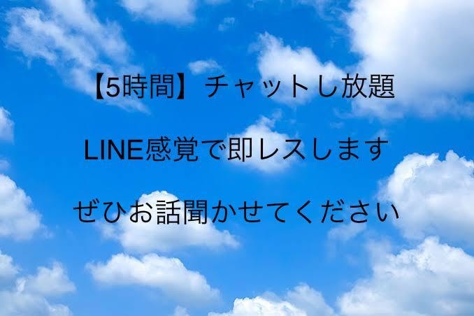 回数無制限！【5時間】 LINE感覚でお話聞きます 愚痴や悩みなどなど、チャットであなたのお話相手になります イメージ1