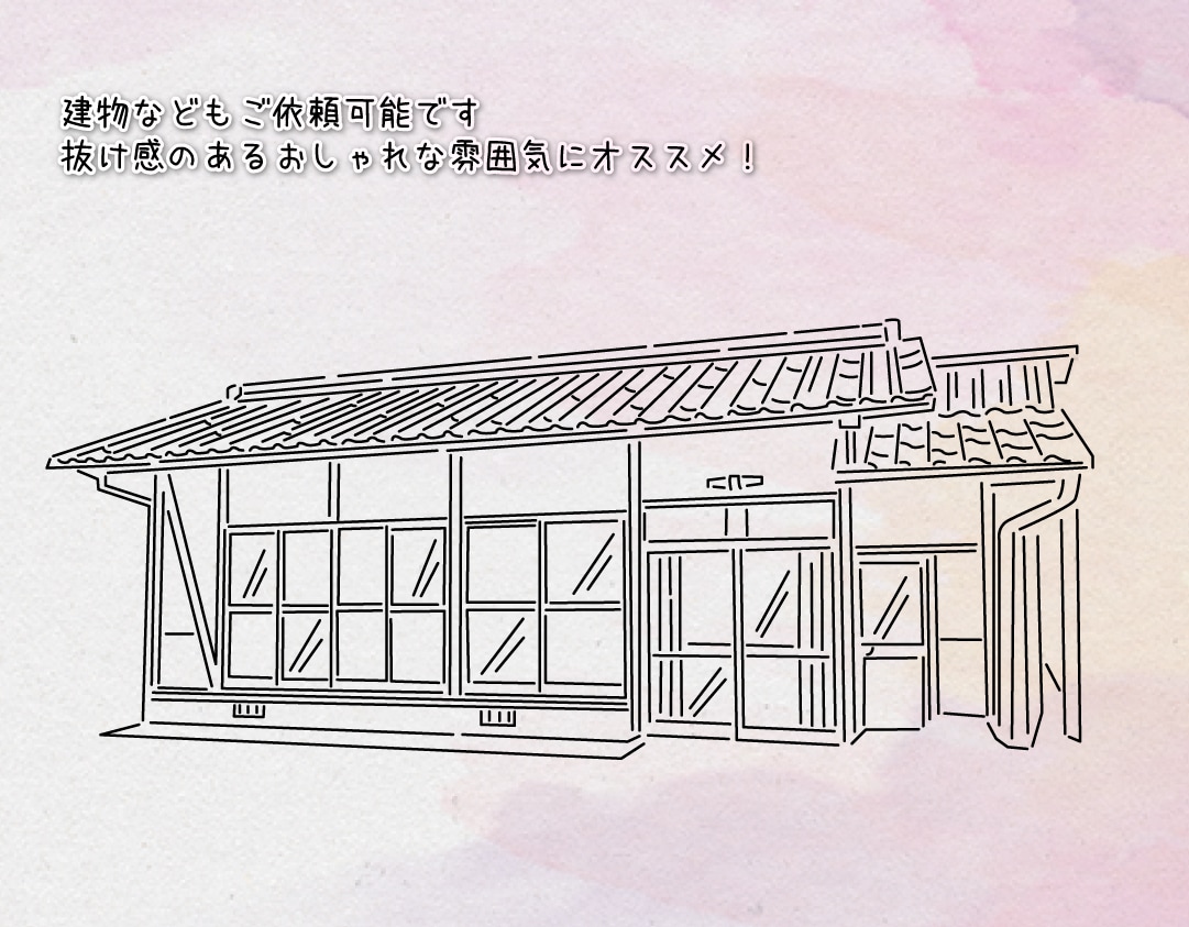 お写真からシンプル線画イラスト描きます 人物以外もOK！素材やアイコン、グッズにも使いやすい イメージ6