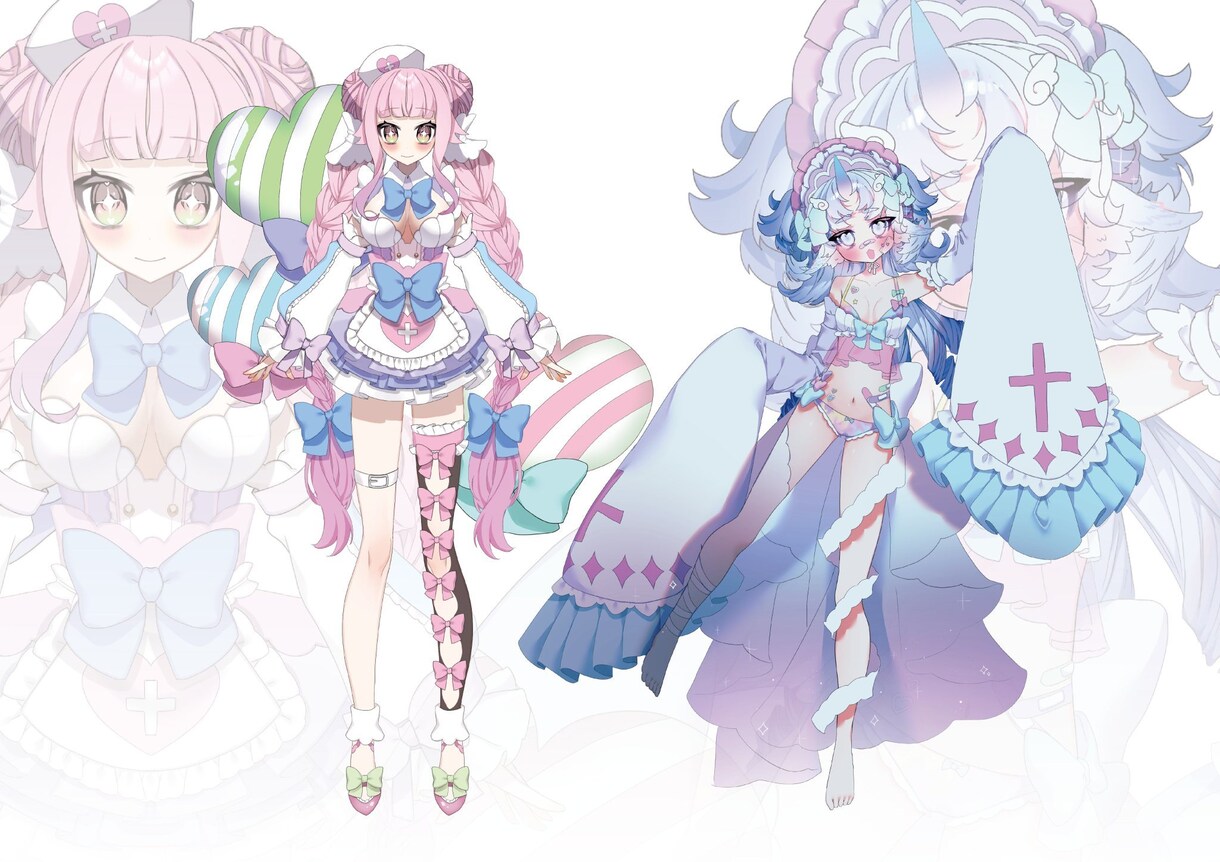 イラスト、VTuberモデル制作します イメージがあれば女性のキャラクターデザインもさせて頂きます！ イメージ5