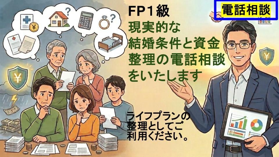 FP1級　条件婚時代の現実的条件＆資金整理します 人生の共同経営者を選ぶ、成長を含んだ現実的パートナー条件整理 イメージ1
