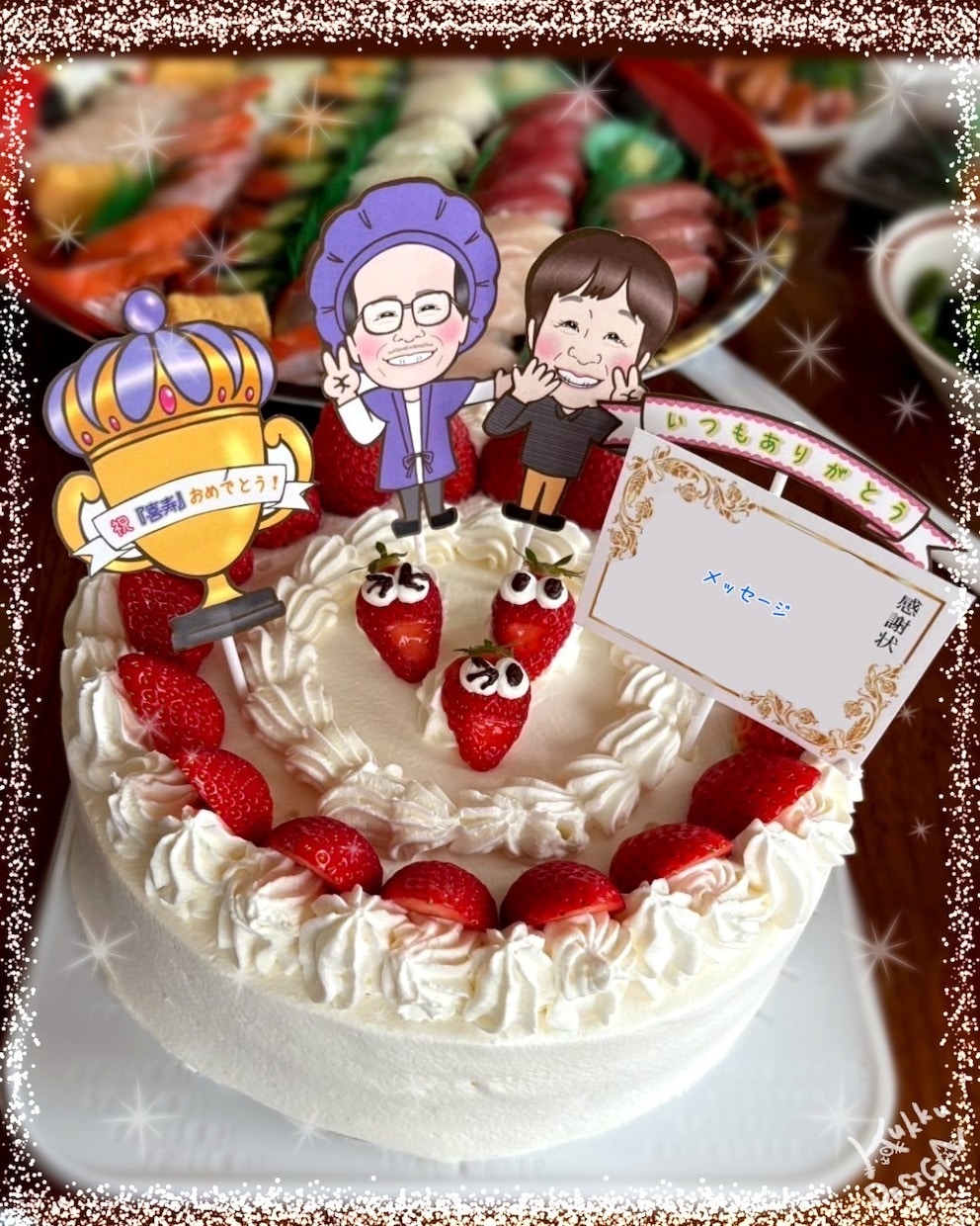 お祝いや贈り物に◎お手軽似顔絵ケーキを作れます 似顔絵ピックで世界に1つだけのトッピングはいかがですか イメージ1