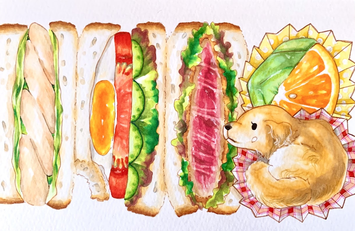 ポストカードサイズの紙にイラスト描きます アナログなほんわかしたイラストが欲しいとき イメージ8