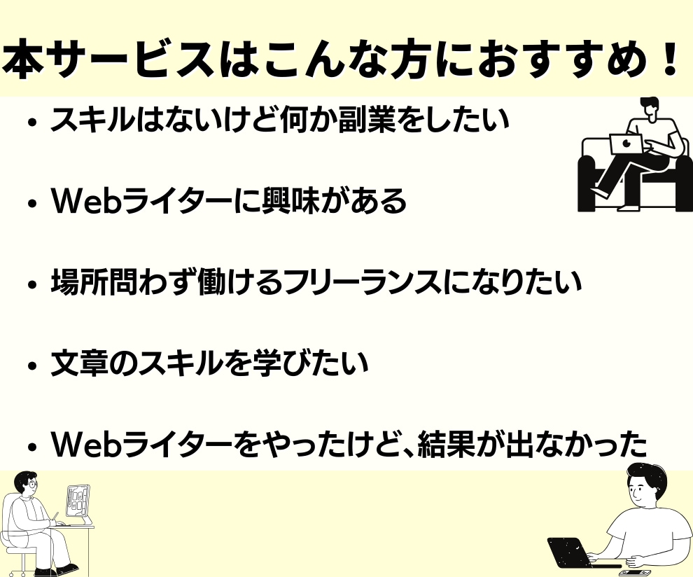 Webライターとして稼げるようにコンサルします 添削サービス付き！プロのwebライターが1ヶ月間徹底サポート イメージ2