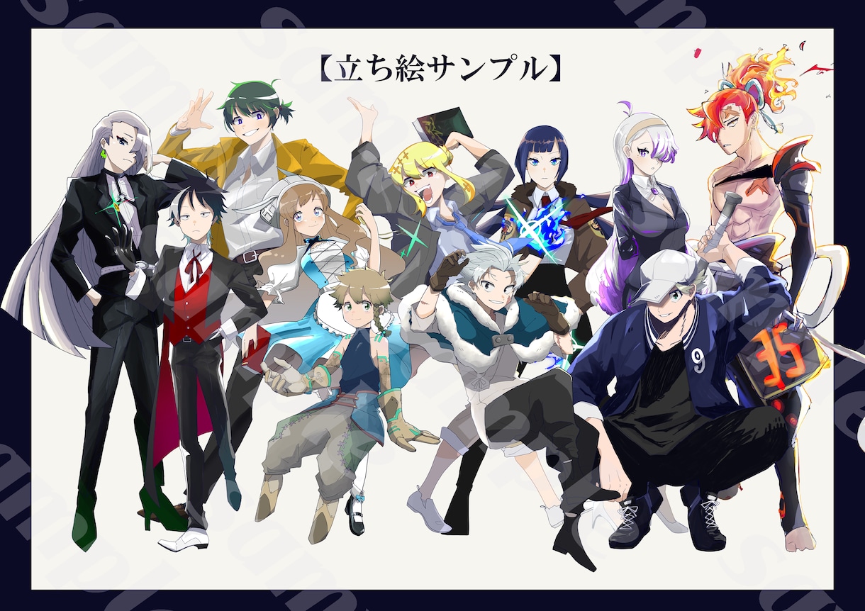 アニメ塗りのイラスト作成承ります 【アニメ塗り】TRPG探索者のイラスト・立ち絵などに！ イメージ2