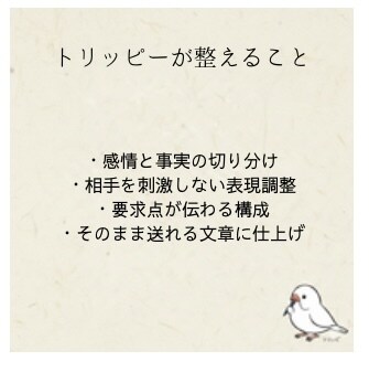 クレーム文章を不利にならない形に整えます 怒りや不満を送信前に、冷静で「通る文章」に整えます。 イメージ4