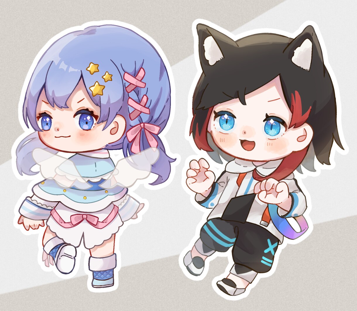 最短翌日納品✩可愛いミニキャラ描きます snsアイコン、グッズ、ゲーム用等に✩.*˚ イメージ1