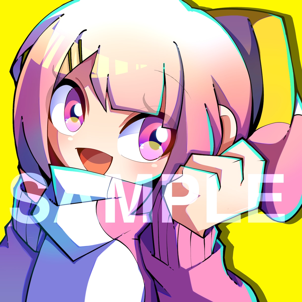 カラフルカートゥーンなアイコン描きます カラフルでカートゥーン風のポップなsnsアイコンです。 イメージ1