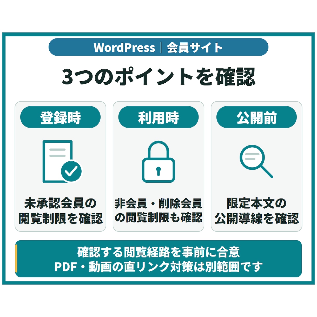 WordPressで会員制サイトを構築します 会員登録・閲覧制限・管理手順まで、運営しやすく構築 イメージ6