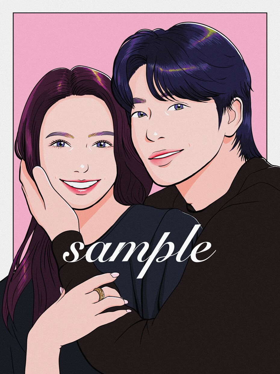 似ていてお洒落！ポスターのような似顔絵お描きします SNSアイコンやプレゼントにも◎雰囲気のある似顔絵イラスト イメージ2