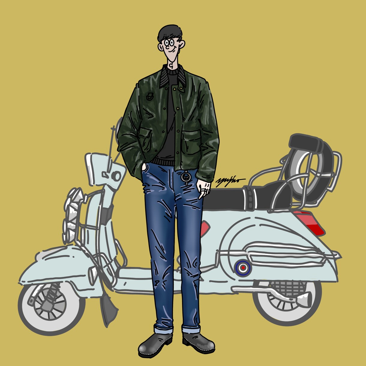 理想のコーディネートをイラストで描きます SNSのアイコンにおすすめです! イメージ1