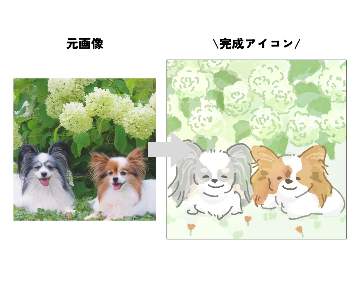 あなたのペットをアイコンに！イラスト描きます ゆるくてやさしいタッチで仕上げます♪ イメージ6