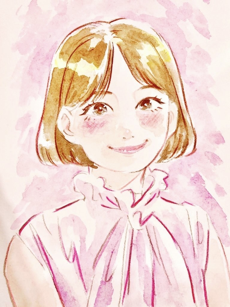 プレゼントに最適な似顔絵描きます 優しくて鮮やかな水彩の似顔絵を イメージ3
