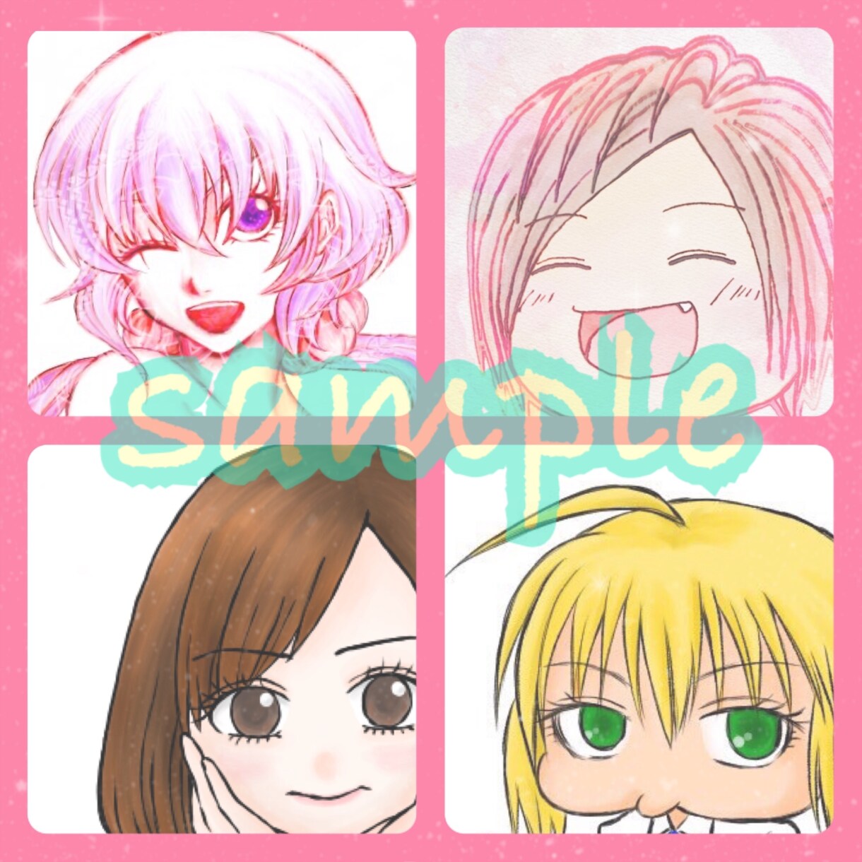 ちびキャラアイコン☆お描きします SNSのアイコンなどにオススメです イメージ3