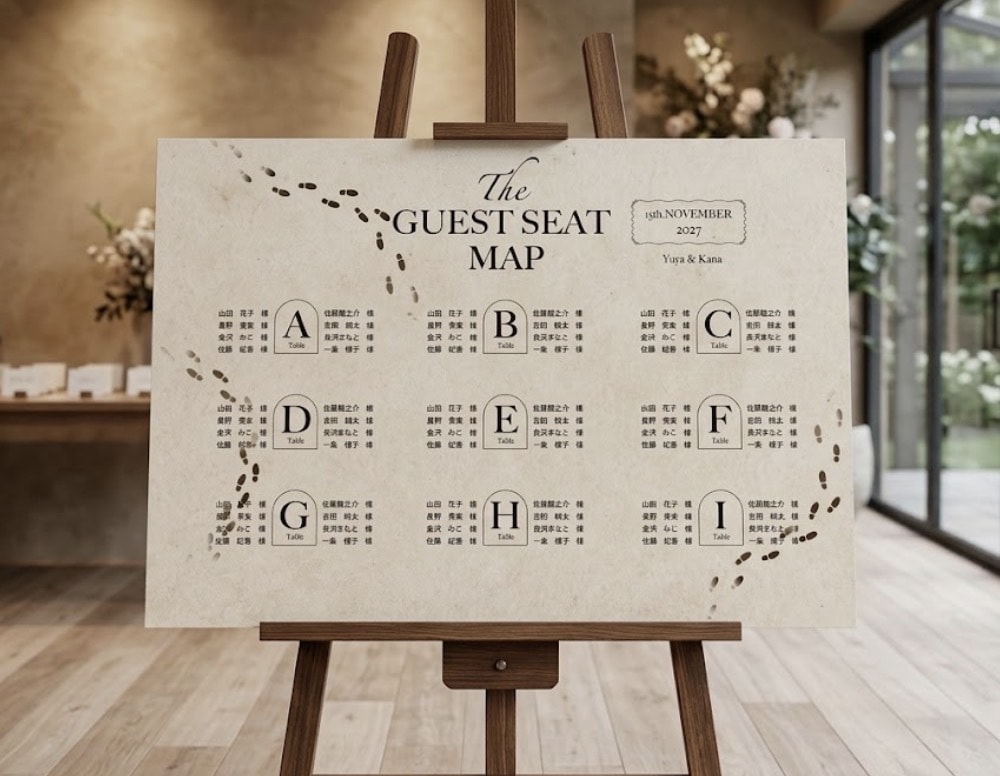 魔法の地図風の席次表ボードを作成します パネル印刷・配送までお任せ！データのみ購入もOKです！ イメージ1