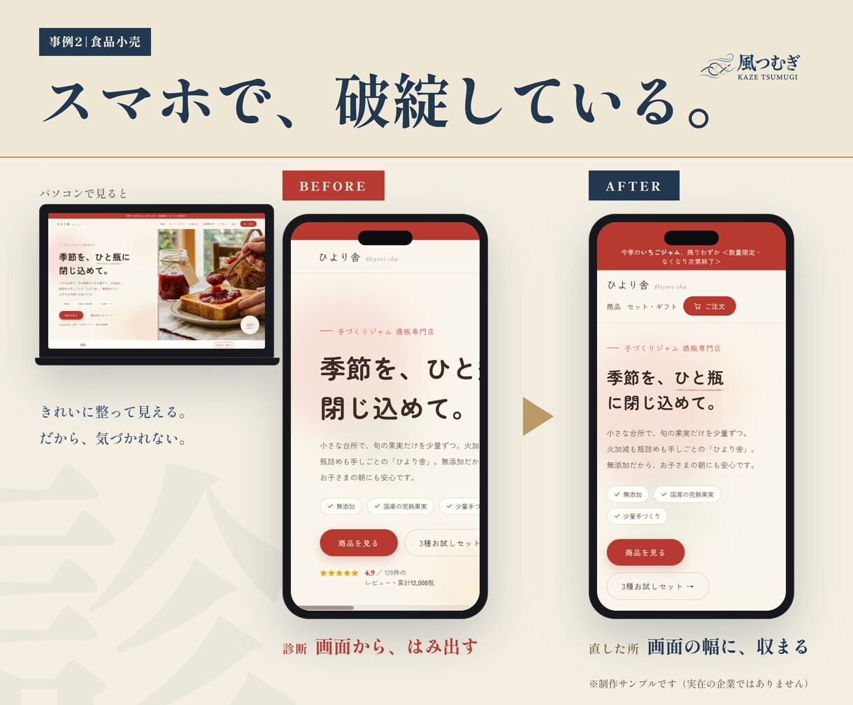 ホームページが伝わらない原因を診断します 直し方の地図を納品。作り直しの押し売りはしません。 イメージ6