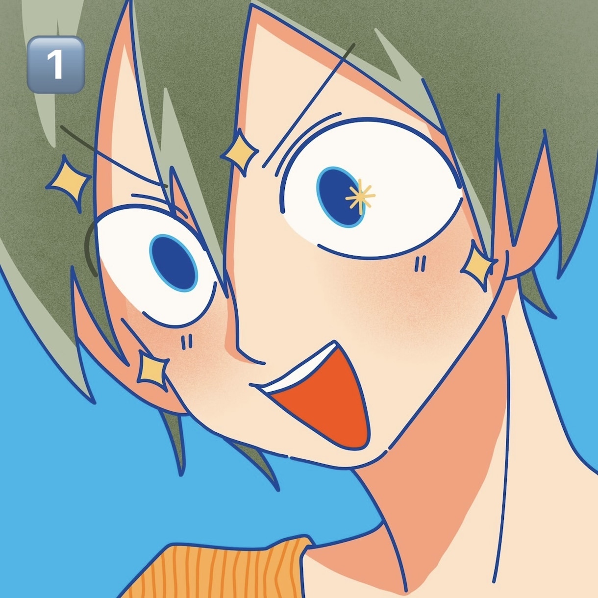 表情があるポップなアイコン描きます 様々な表情のSNSで目を引くポップなアイコン描きます イメージ1