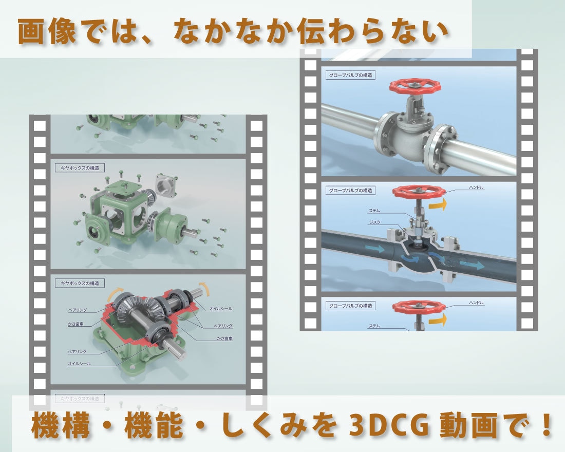 工業製品の3DCG動画を作成します 製品の機構・機能・しくみなどの説明用の動画を作成します イメージ2