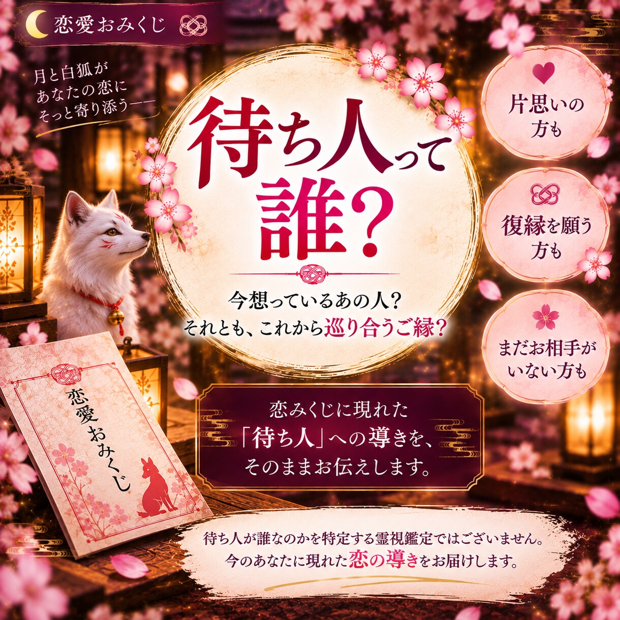 恋愛おみくじ｜ご縁・待ち人｜今後の恋愛運を占います 今、あなたの恋に必要な答えがここに。 イメージ4