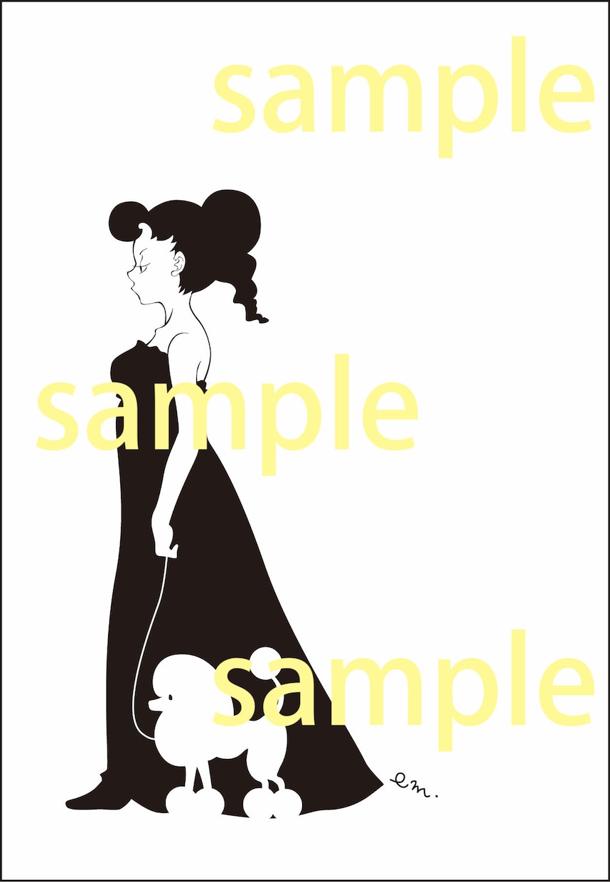 Illustratorでモノクロイラスト描きます オリジナルのサムネやポストカードなどにいかがですか？ イメージ2