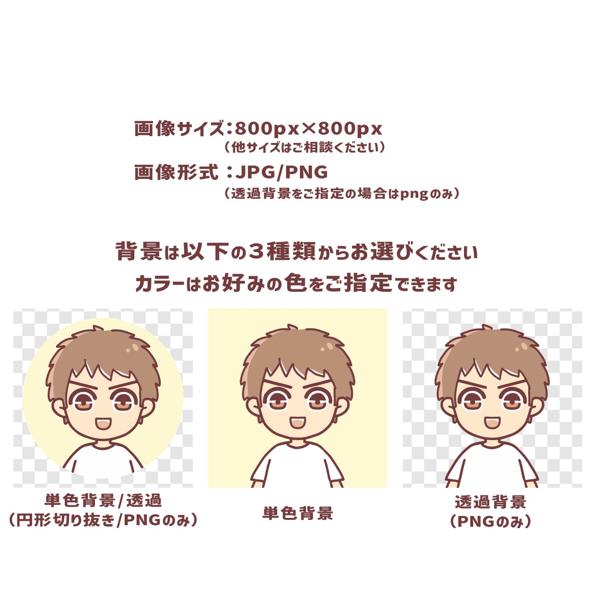 商用利用OK●シンプルポップなアイコン描きます ほんのりゆるいポップなイラストで、明るい印象のアイコンに◎ イメージ5