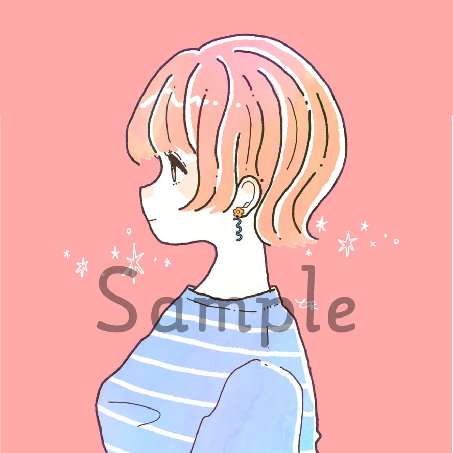 複数人可◎水彩風にふんわりタッチで描きます SNSやLINEのアイコンなどの似顔絵 イメージ1
