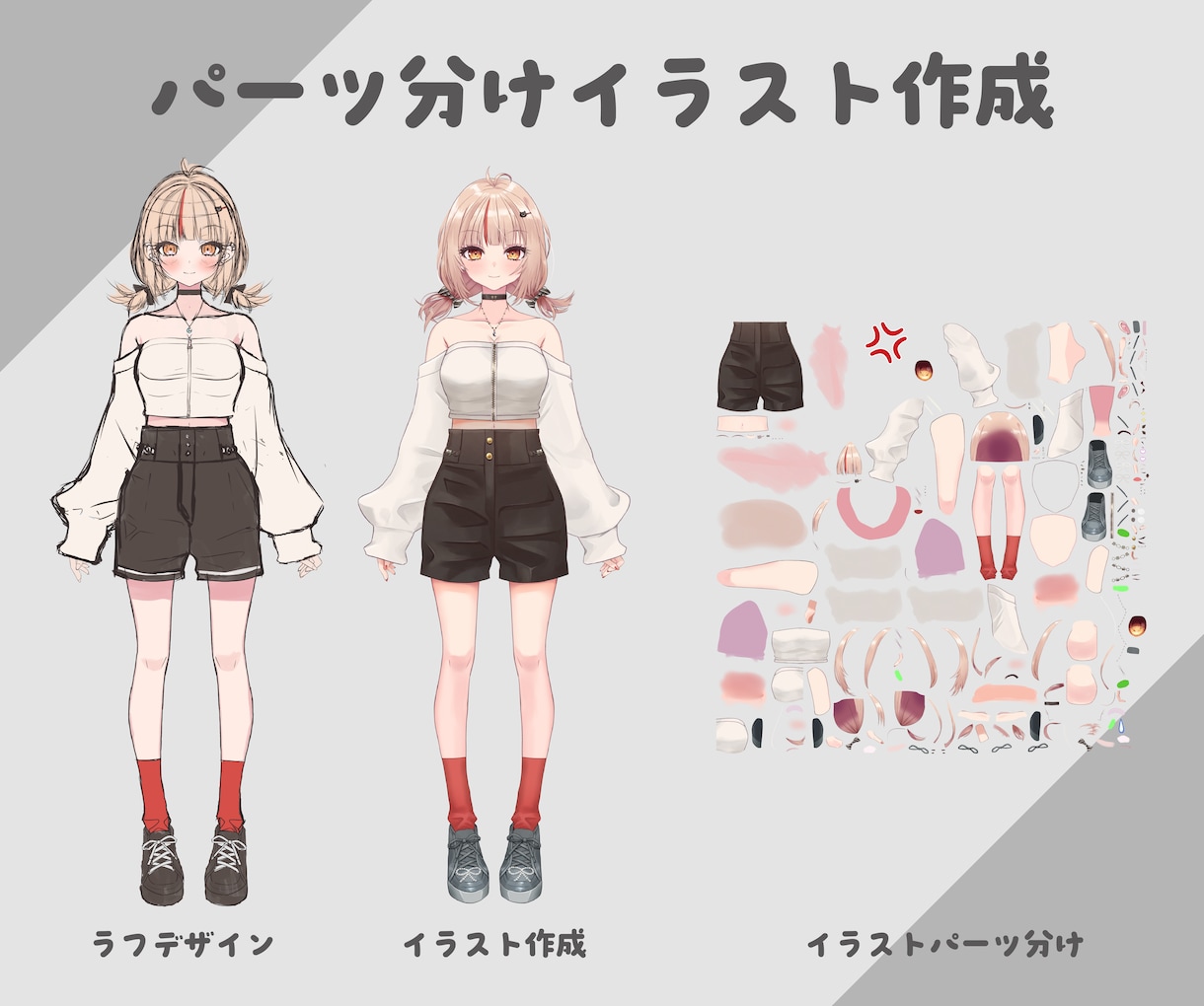 VTuberで収益化を目指す方にオススメします 「とにかく丁寧」お客様と一緒に理想のLive2dモデルを作成 イメージ5