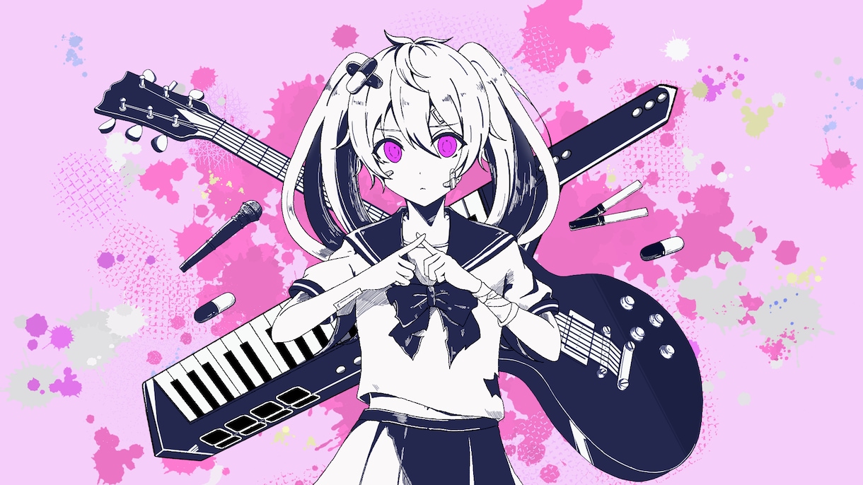 歌ってみたのMVを制作いたします 企画・イラスト・動画制作まで一貫してお届けいたします イメージ1