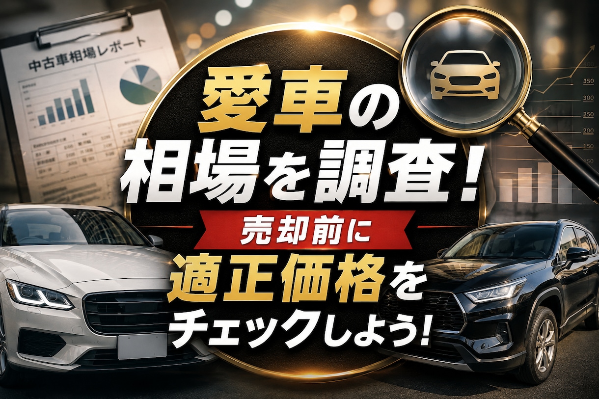 愛車の相場を調査！売却前に適正価格をチェックします この車、今いくらで売れる？中古車市場の最新相場をリサーチ！ イメージ1