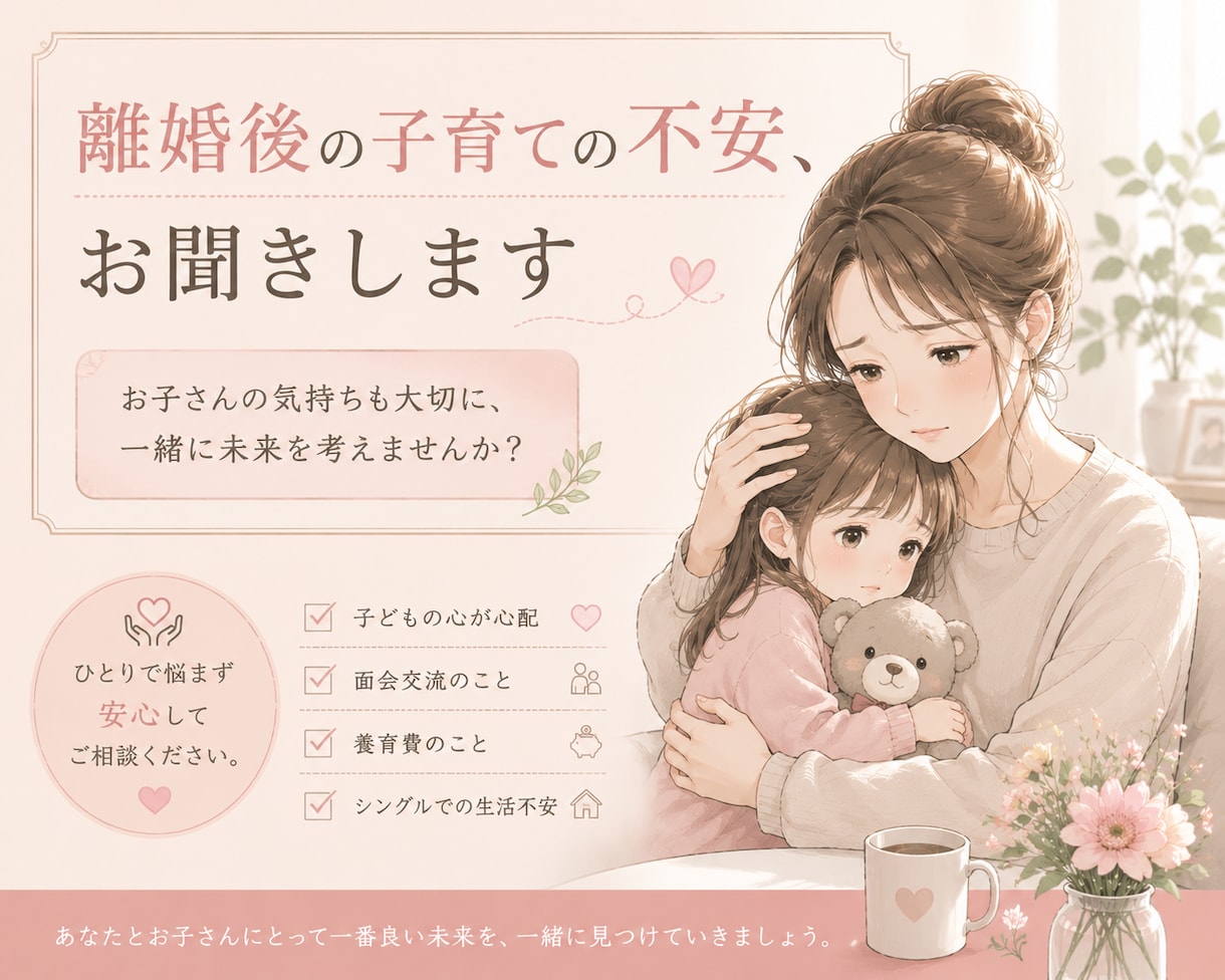 モラハラ・離婚相談｜経験談お話しします 離婚したいけど、子どもやお金のことが不安な方へ イメージ3